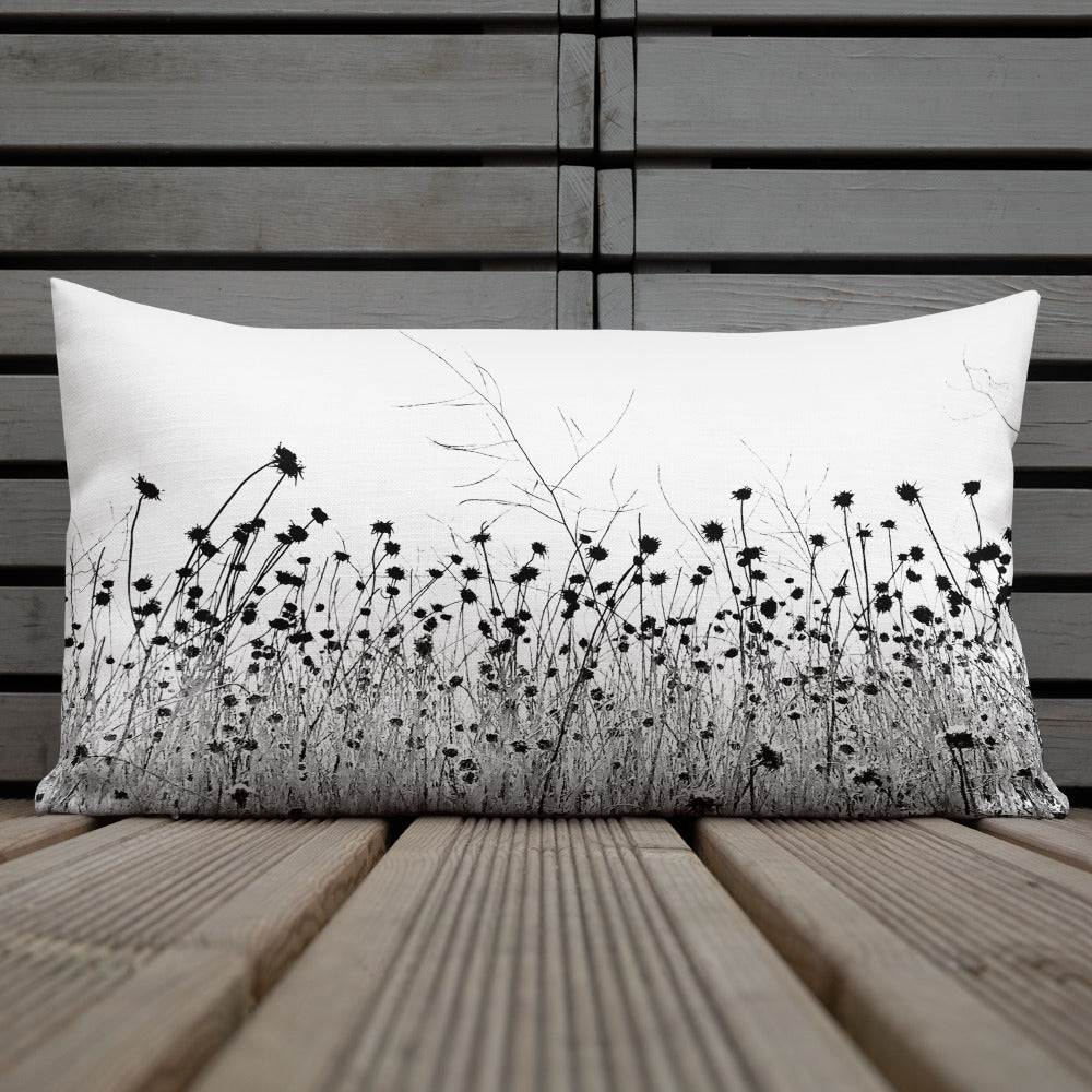 "The Flower of the Waste Land"-Premium Pillow