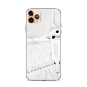white Cat-iPhone Case