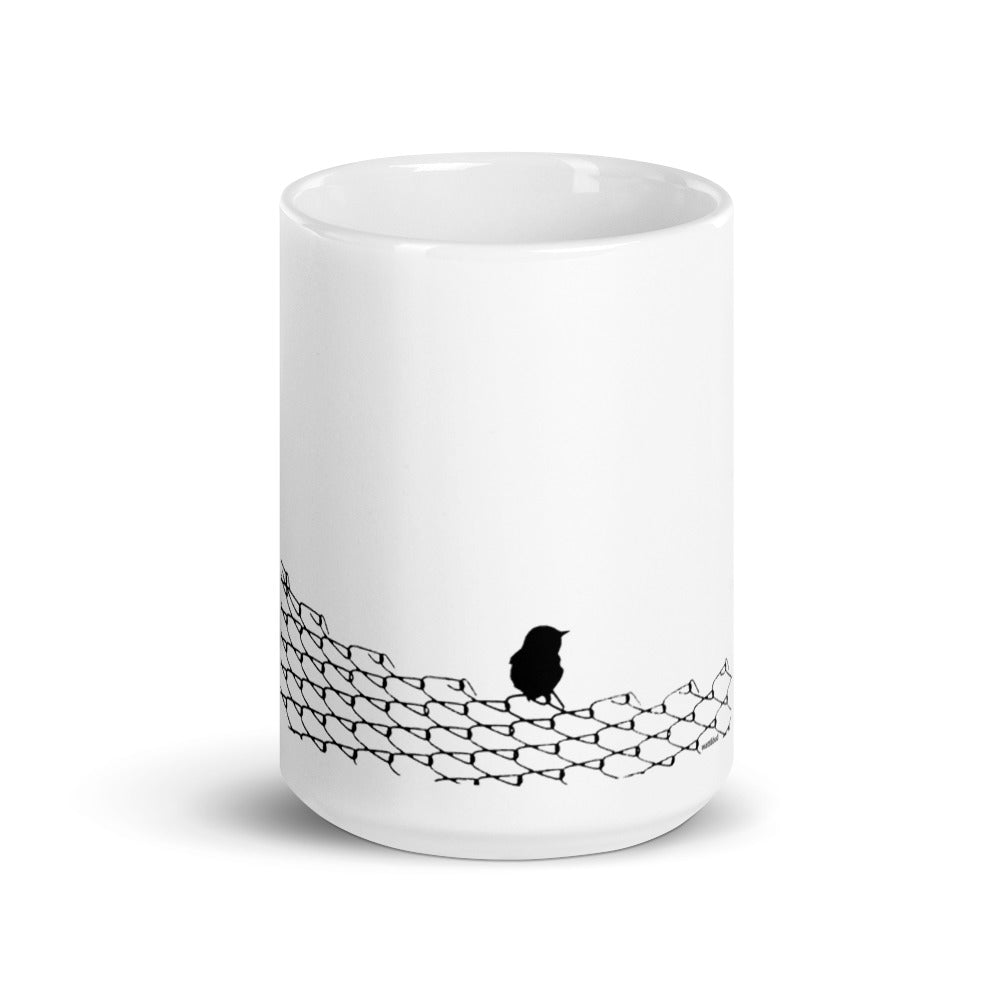 "Never Give Up"-（White glossy mug）