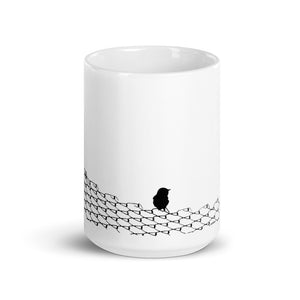 "Never Give Up"-（White glossy mug）