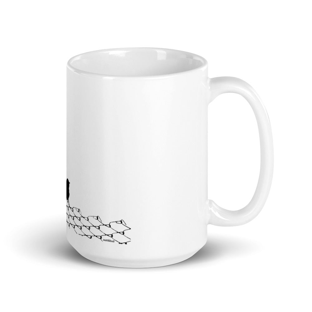 "Never Give Up"-（White glossy mug）